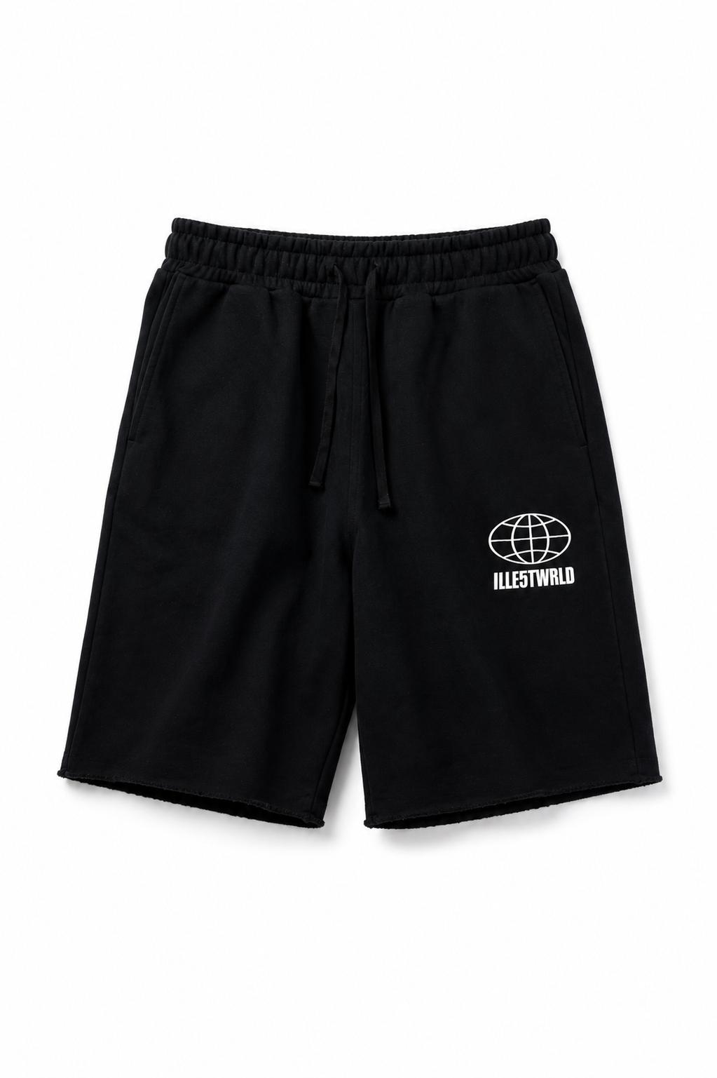 Black Long GrandDad Shorts